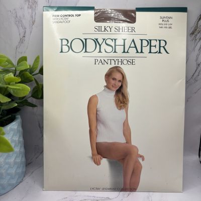 Body Shaper Firm Control Top Sandal Foot Pantyhose Suntan Plus (New)